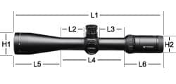 VHS-4310 Vortex Optics VIPER® HST™ 6-24x50 Riflescope with VMR-1 Reticle (MRAD)