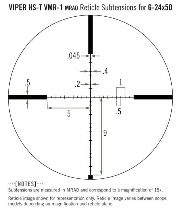 VHS-4310 Vortex Optics VIPER® HST™ 6-24x50 Riflescope with VMR-1 Reticle (MRAD)