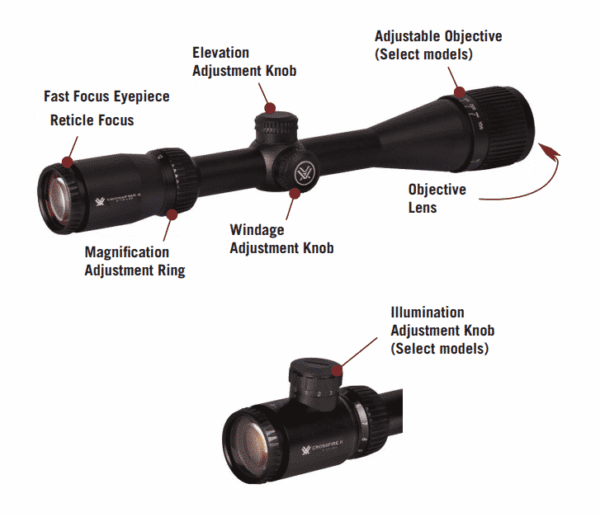 CF2-31007 Vortex Optics Crossfire II 3-9x40 Riflescope with Dead-Hold BDC Reticle (MOA)