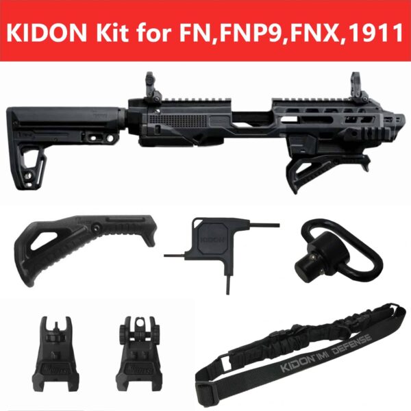 IMI Defense KIDON Innovative Pistol to Carbine Platform for FN,FNP9,FNX,1911 Wide Tail