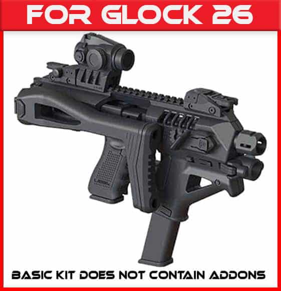 Micro Roni Gen 4 X CAA Industries PDW Converter For Glock 26 / 27 Gen 3,4,5