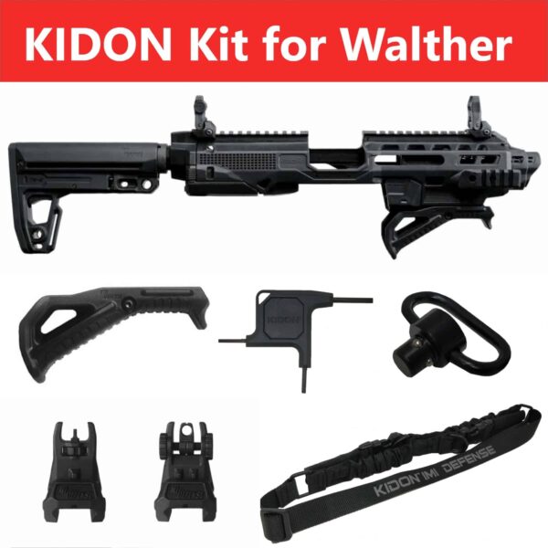 IMI Defense KIDON Innovative Pistol to Carbine Platform for Walther PPQ 5″, 4″: 9mm/.40/.45 Calibers