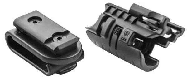 MLA CAA Gearup 4 in 1 Modular Flashlight Adapter - Attaches to the Belt, Pistol Mounted, Hand Held and Fits Micro Roni