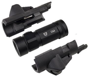 MRFL CAA Industries Micro Roni Integral Front 500 & 600 Lumens Flashlight for Both Left and Right Users