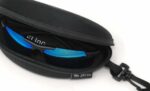 KIRO Shooting Glasses for Tactical and Everyday Use with Blue Lenses (Semi-Rimless Frame)
