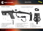 Recover Tactical 20/20N Stabilizer Brace Conversion Kit for All Glock Generations With Or Without a Rail