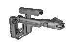 UAS-AKP FAB Tactical Folding Buttstock with Cheek Piece for AKM 47 (POLYMER JOINT)