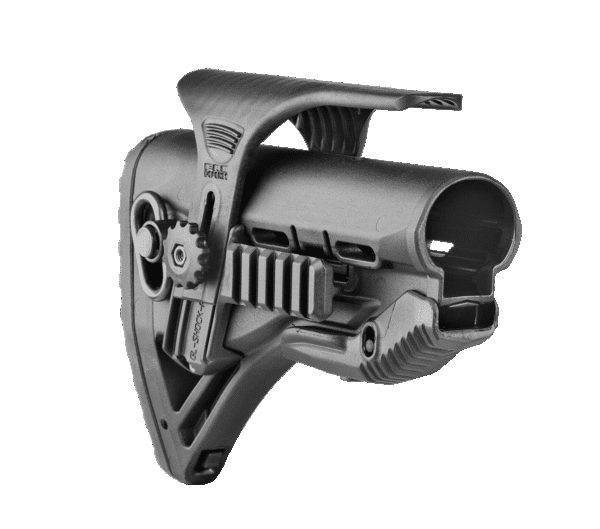 GL-Shock PCP FAB AR15 M16 M4 Shock absorbing Buttstock With Adjustable Cheek Piece And Built-In Dual Picatinny Rails