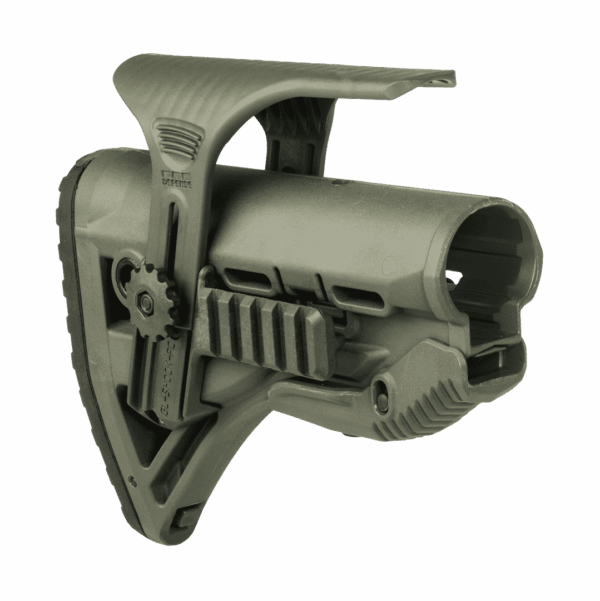 GL-Shock PCP FAB AR15 M16 M4 Shock absorbing Buttstock With Adjustable Cheek Piece And Built-In Dual Picatinny Rails