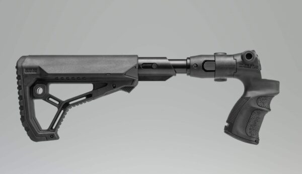 FAB Defense Mossberg 500 Buttstock that is Folding and Collapsible With Shock Absorber And Pistol Grip - AGMF500-FKSB