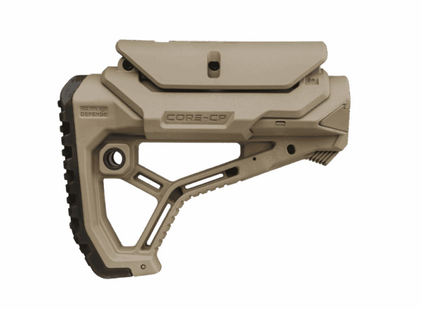 GL-CORE CP Fab Defense Buttstock with Adjustable Cheek-Rest for M4/M16/AR15 (MIl Spec & Commercial Tubes)