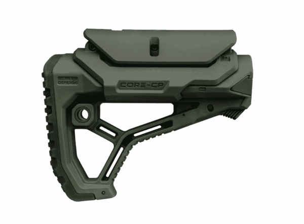 GL-CORE CP Fab Defense Buttstock with Adjustable Cheek-Rest for M4/M16/AR15 (MIl Spec & Commercial Tubes)