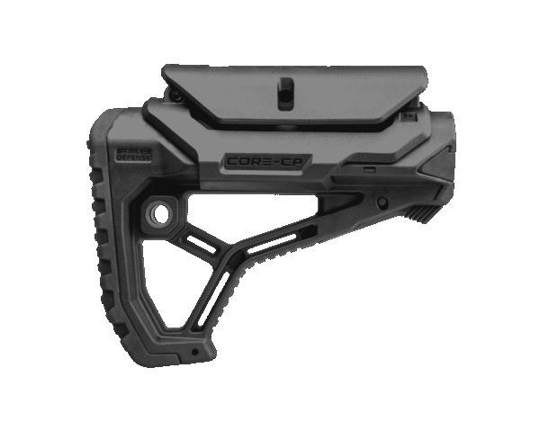 GL-CORE CP Fab Defense Buttstock with Adjustable Cheek-Rest for M4/M16/AR15 (MIl Spec & Commercial Tubes)