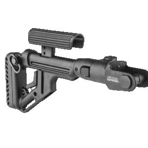 Fab Defense AKMS (underfolder) Tactical Folding Buttstock with Cheek Piece - UAS-AKMS P