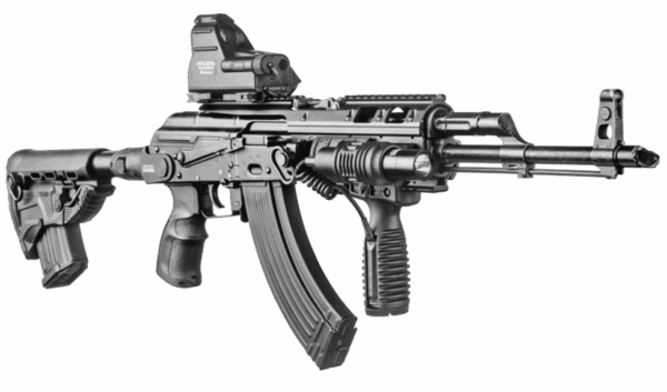 Fab Defense M4 Folding Collapsible Buttstock with Shock Absorber for AKMS (underfolder) - M4-AKMS P SB