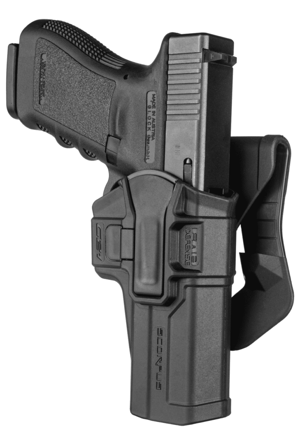 FAB Level 1 Swivel Holster for Glock  20, 21, 29, 30 (Paddle+Belt) (sc-g21sb), Black, Right Hand