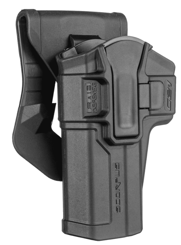 FAB Level 1 Swivel Holster for Glock  20, 21, 29, 30 (Paddle+Belt) (sc-g21sb), Black, Right Hand