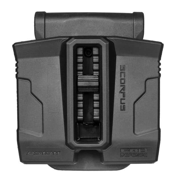 Fab Defense Double Magazine Pouch for .45 Single-Stack 1911 Steel Magazines (Paddle+Belt) - PS1911