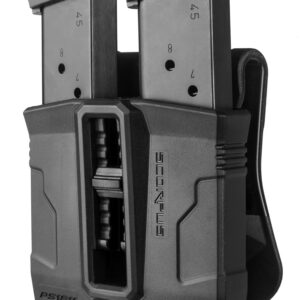 Fab Defense Double Magazine Pouch for .45 Single-Stack 1911 Steel Magazines (Paddle+Belt) - PS1911