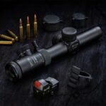 CMR4-556-R Hi-Lux Close to Medium Range 1X-4X Riflescope w/ 1MOA Center Dot & Red Illumination