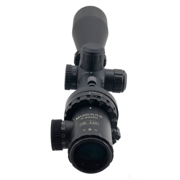 M1200ART-XLR Hi Lux M1200 6X-24X50 ART (Auto Ranging Trajectory) Scope w/ Green or Red Illuminated XLR Ranging Reticle