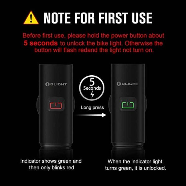Olight RN 400 LED Bike Lights, 400 Lumens USB Type-C Rechargeable Bike Front Light