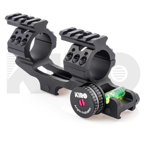 KIRO C301 - Cantilever 30mm / 1 inch Scope Mount with Bubble level and Angle Adapter