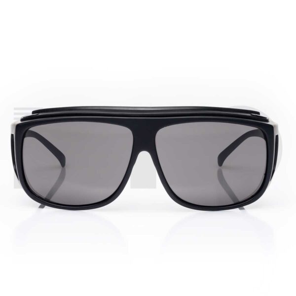 KIRO Cestus - Ballistic Rated Grey Range Glasses - Over the Glasses Design w/ High FOV