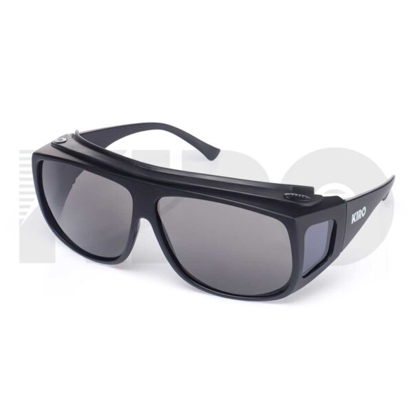 KIRO Cestus - Ballistic Rated Grey Range Glasses - Over the Glasses Design w/ High FOV