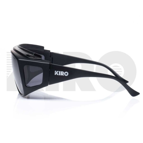 KIRO Cestus - Ballistic Rated Grey Range Glasses - Over the Glasses Design w/ High FOV