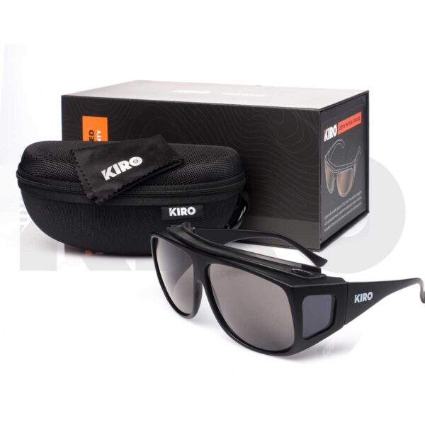 KIRO Cestus - Ballistic Rated Grey Range Glasses - Over the Glasses Design w/ High FOV