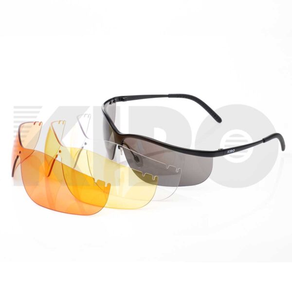 KIRO Eku Pro - Metal Frame Ballistic Rated Tactical Glasses - Comes with Four Rapid Replacement Lenses