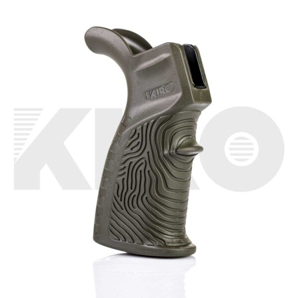 KIRO RBG15 - Rubberized Battle Grip for AR15 with Beavertail & Sealed Compartment
